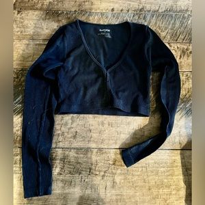 Garage long sleeve ribbed crop top